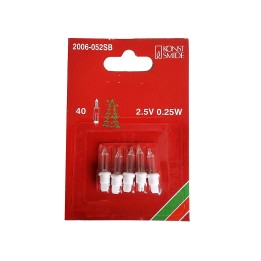 Ampoules de rechange enfichable pour guirlande électrique, 2,5V - 0,25 W, Konstsmide 2006-052SB 