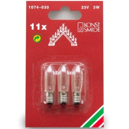 Ampoules de rechange 23V, 3W pour chandelier électrique 11 lampes, Konstsmide 1074-030 