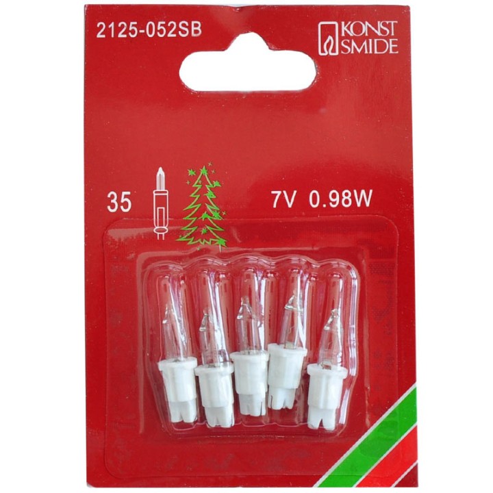 Ampoules de rechange 7 V, 0,98 W pour guirlande de Noël 35 lampes, Konstsmide 2125-052SB 