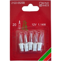 Ampoules de rechange 12V, 1,14W pour guirlande de Noël 20 lampes, Konstsmide 2122-052SB  