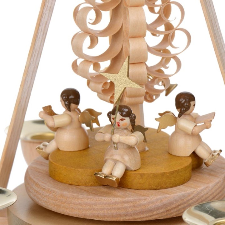 Manège à bougies et anges musiciens