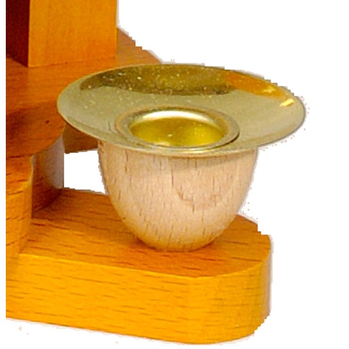 Bougeoir de rechange en laiton pour pyramide à bougies 14 mm
