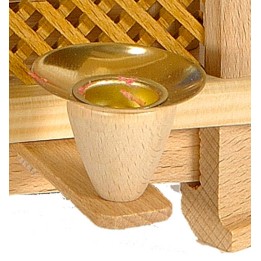 Bougeoir de rechange en laiton pour pyramide à bougies 17 mm