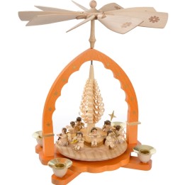 Pyramide à bougies et anges musiciens
