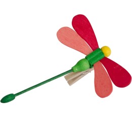 Libellule en bois à clipser n° 1