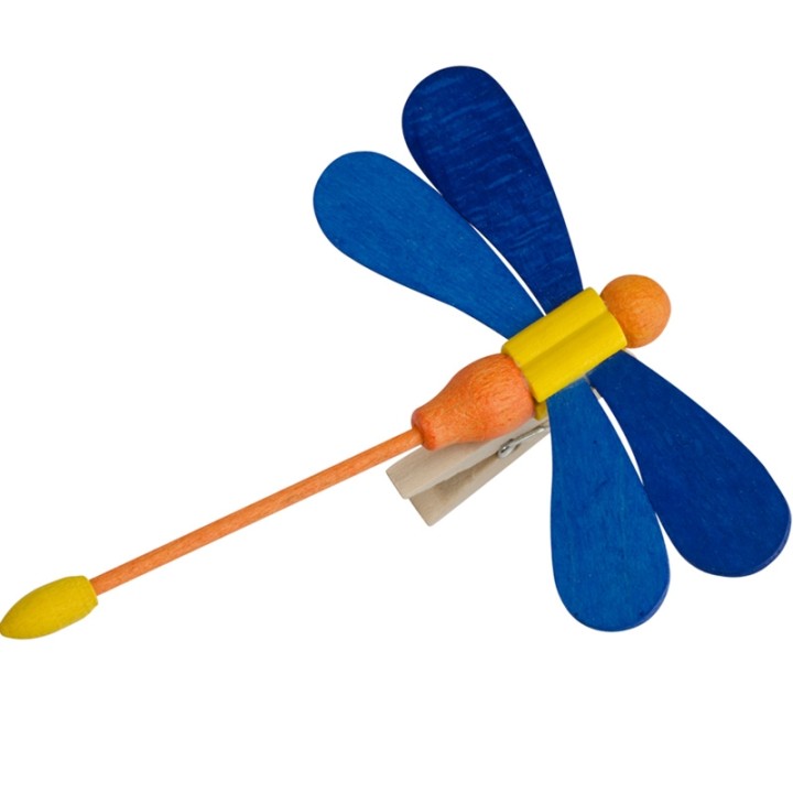 Libellule en bois à clipser n° 1