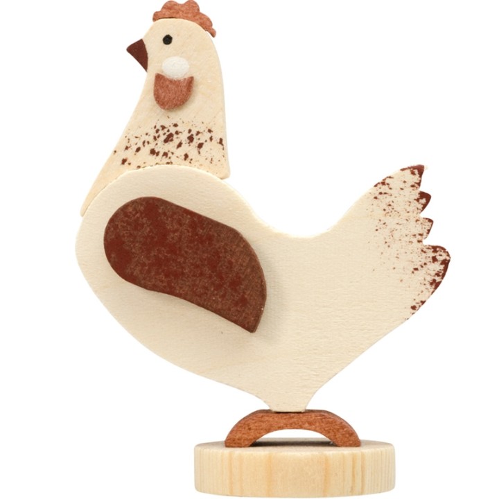 Poule en bois à clipser n° 1