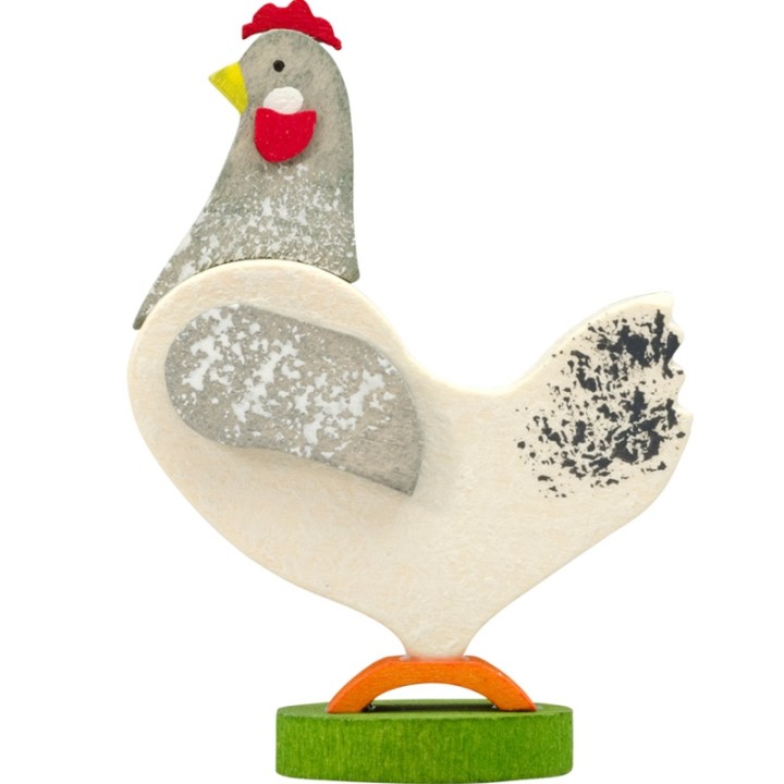 Poule en bois à clipser n° 1