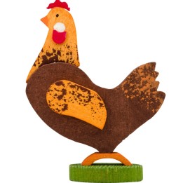 Poule en bois à clipser n° 1