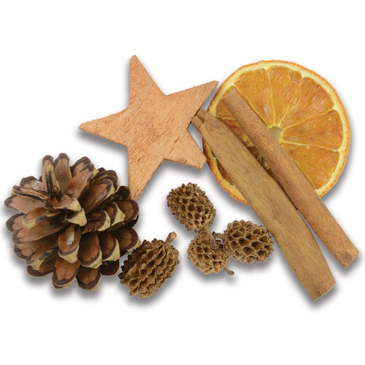 Pot pourri pomme de pin, coco, pomme, cannelle, 150 g 