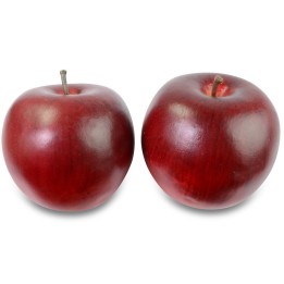 Pomme décorative rouge, 8 cm