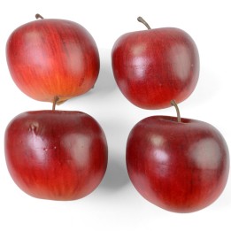 Pomme décorative rouge, 6,5 cm