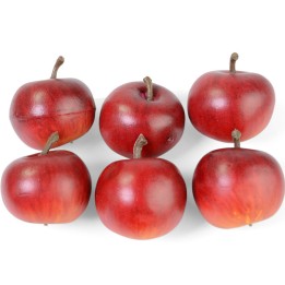 Pommes décoratives rouges, 4 cm