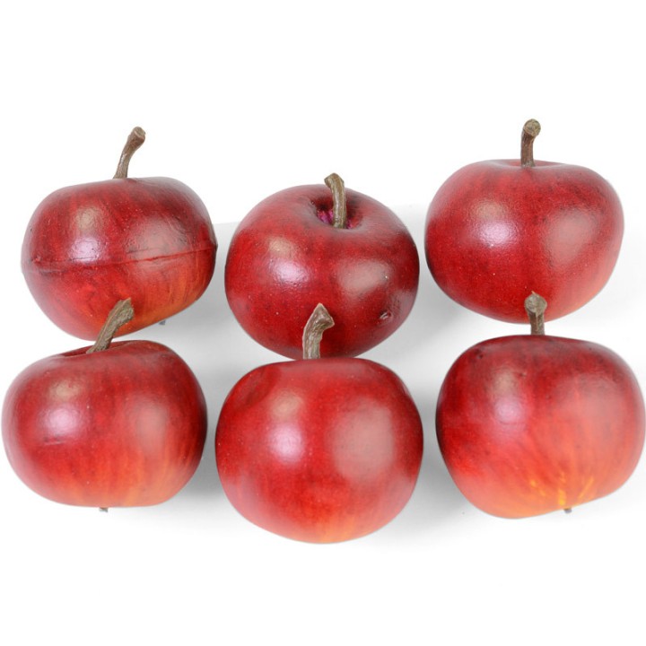 Pommes décoratives rouges, 4 cm