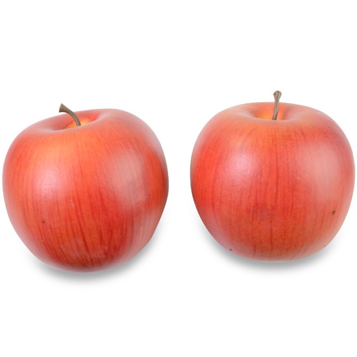Pomme décorative rouge, 8 cm