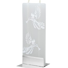 Bougie design motif anges blancs et flute
