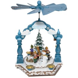 Pyramide à bougies Winterkinder enfants dans la neige