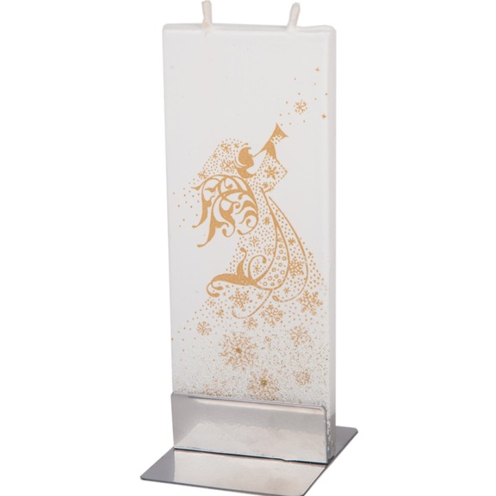 Ange de Noël sur bougie décorative 