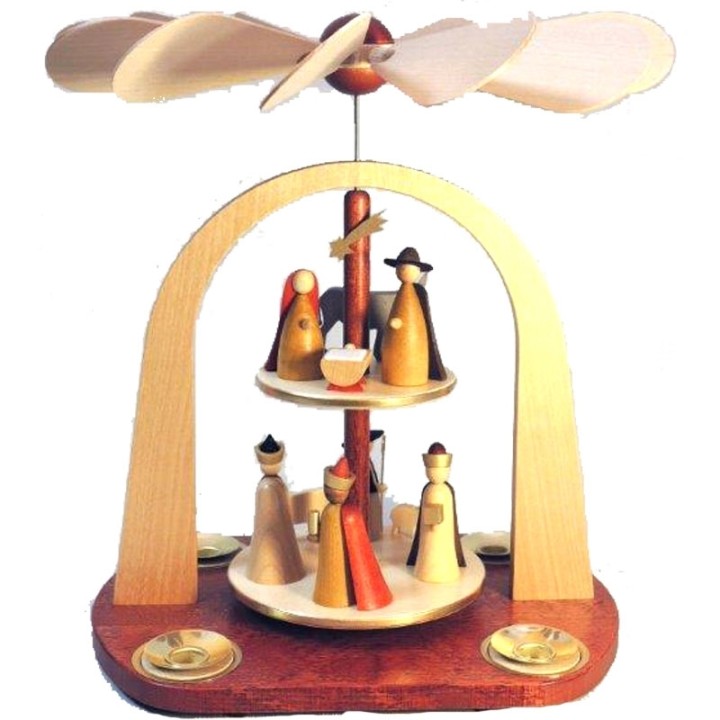 Pyramide nativité 2 étages au design moderne