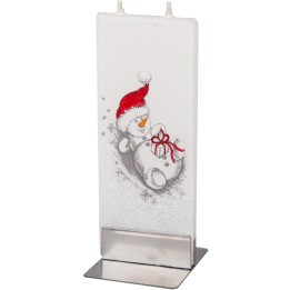 Bougie de Noël pour enfants glissade bonhomme de neige