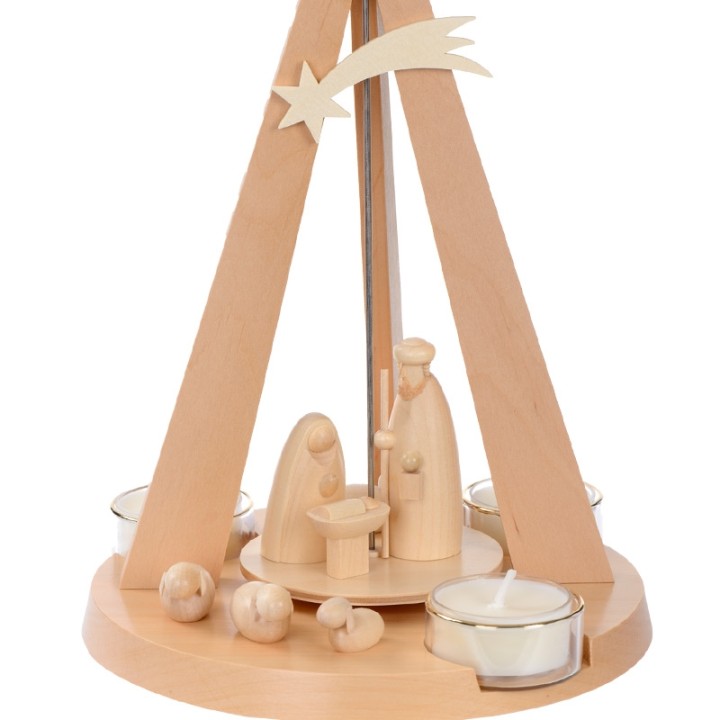 Pyramide de Noël bois moderne