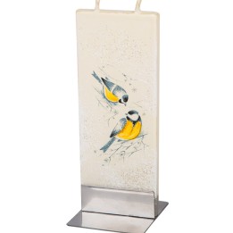 Bougie décorative d'intérieur deux mésanges sur branches