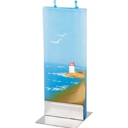Décoration marine, bougie bord de mer et phare