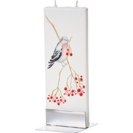 Bougie décorative avec oiseau sur branche