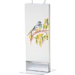 Bougie décorative oiseau sur arbre en fleur