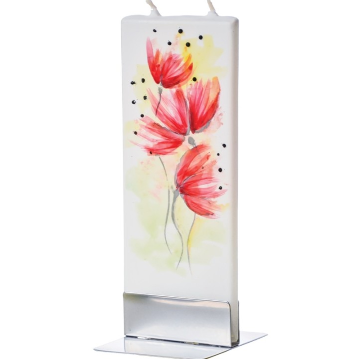 Bougie décorative fleur de pavot