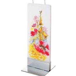Bougie décorative fleurs des champs