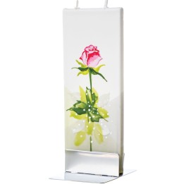 Bougie décorative fleur rose