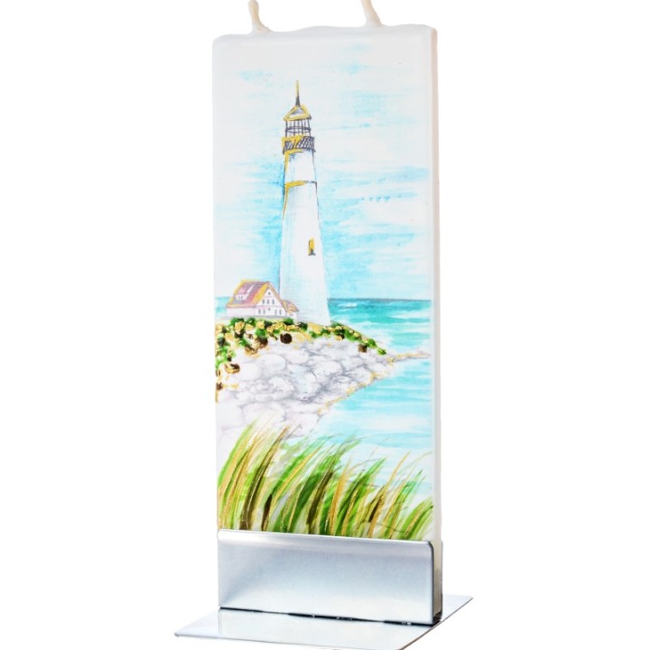 Déco marine, bougie phare en bord de mer