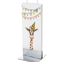 Bougie anniversaire, girafe déguisée