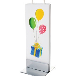 Bougie anniversaire, ballons de couleurs