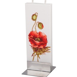 Bougie décorative fleur de coqueliquot