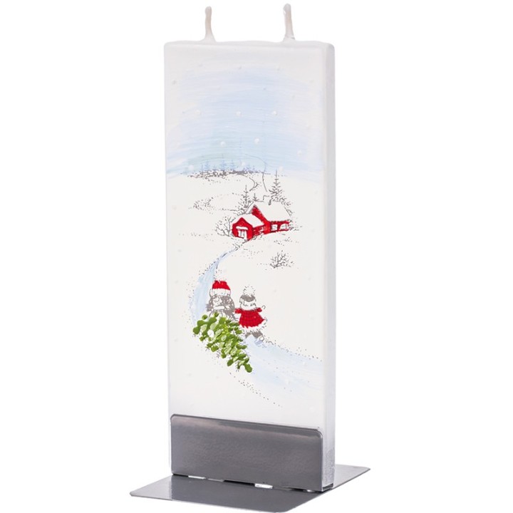 Bougie de Noel enfants et sapin de Noël