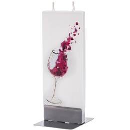 Bougie design verre de vin rouge