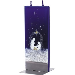 Bougie de Noël nativité et ciel étoilé