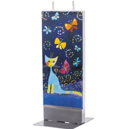 Bougie design Rosina Wachtmeister, chat avec papillons