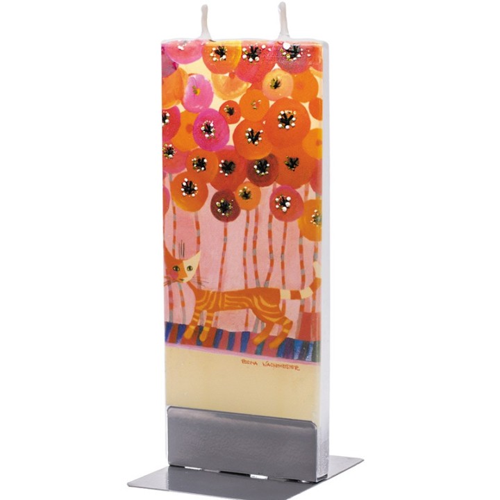 Bougie design Rosina Wachtmeister, chat dans les fleurs