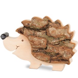 Hérisson en bois debout, 7,5 cm