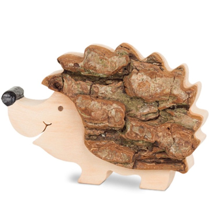Hérisson en bois debout, 7,5 cm