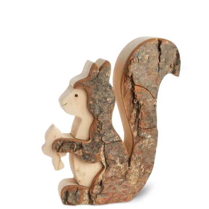 Ecureuil en bois 10 cm 
