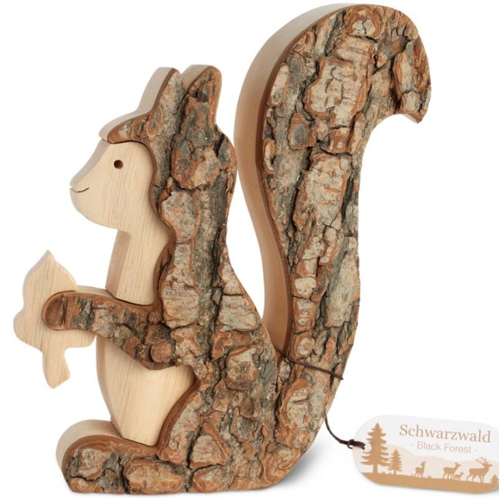 Ecureuil en bois 15 cm 