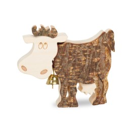 Petite vache en bois, 6 cm