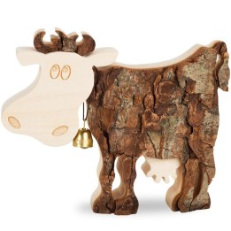 Vache bois, 12 cm