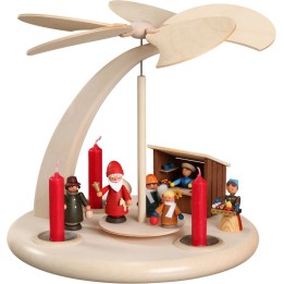 Grand carrousel en bois avec 3 bougies marché de Noël
