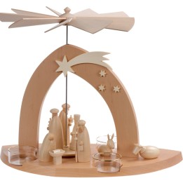 Pyramide de Noël contemporaine bois naturel