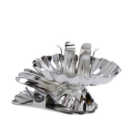 Pince porte-bougie pour sapin en métal argenté "Baumkerzenhalter"